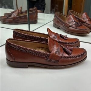 Allen Edmonds Maxfield Brown Leather Tassel Loafers - Size 9.5 B